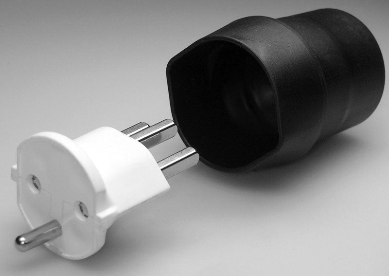 120 Stk. Permanent Fixadapter Fix-Adapter Stecker SCHUKO ( Typ F CEE 7 ) zu Schweiz ( Typ 23 T23 16A )