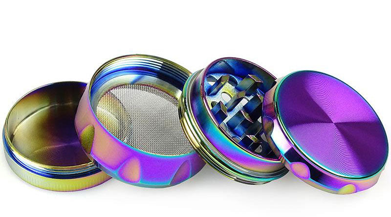 Gewürzmühle GRINDER RAINBOW Regenbogen 4-teilig aus Metall Ø41mm