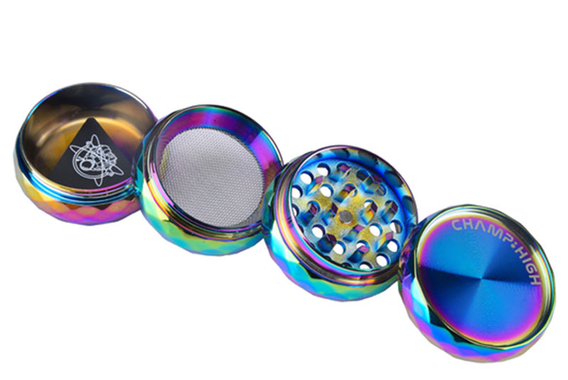 Gewürzmühle GRINDER RAINBOW DIAMOND 4-teilig aus Metall Ø42mm