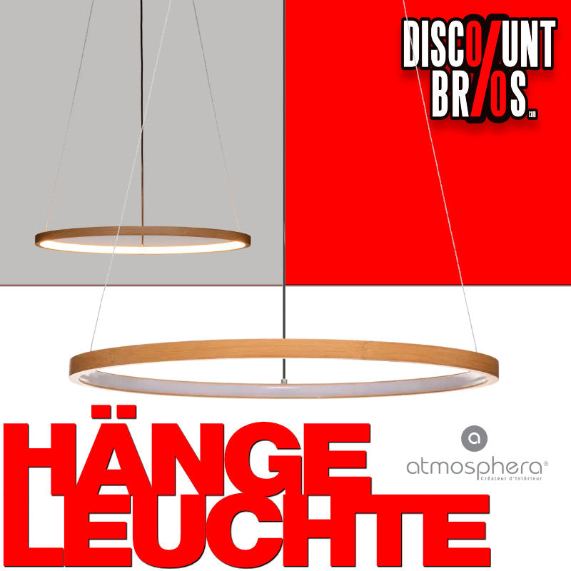 Hängelampe aus Bambus DECKENLEUCHTE Finn-Serie von Atmosphera Ø50cm