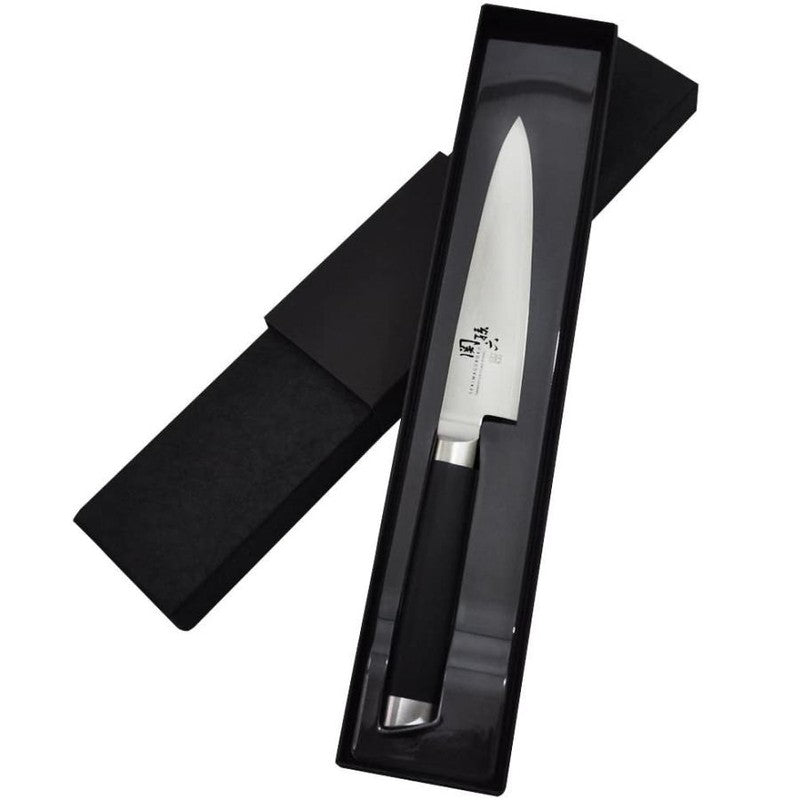 KAI SEKISOROKU Allzweckmesser Petty Messer mit Damaststahl-Klinge (120 mm) und Holzgriff SCHWARZBRAUN