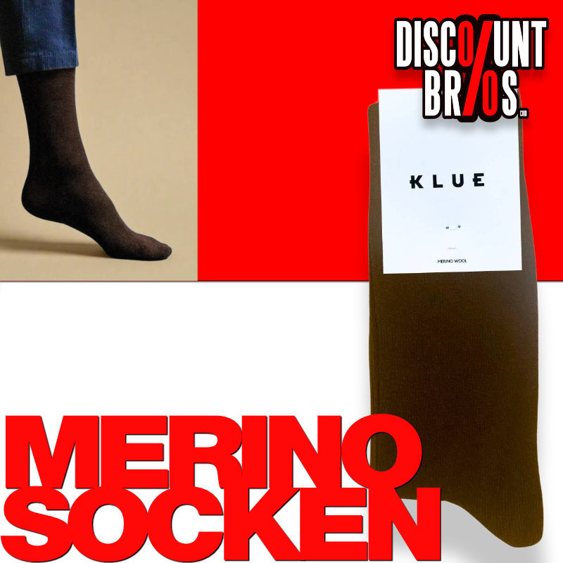 KLUE schlichte Merinowollsocken | Braun