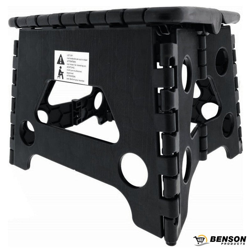 Klappbarer Hocker MINI KLAPPTRITT Klapphocker SCHWARZ -80kg