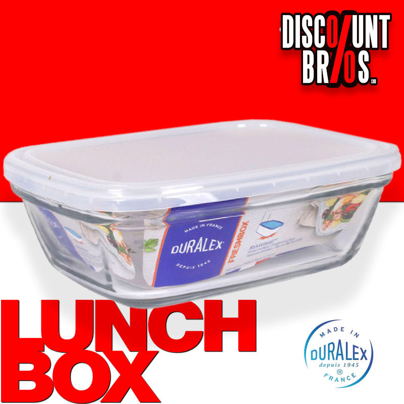 Duralex Freshbox rechteckige SCHÜSSEL mit DECKEL Vorratsdose Aufbewahrungsbox Lunchbox Frische Box 1,1l Transparent