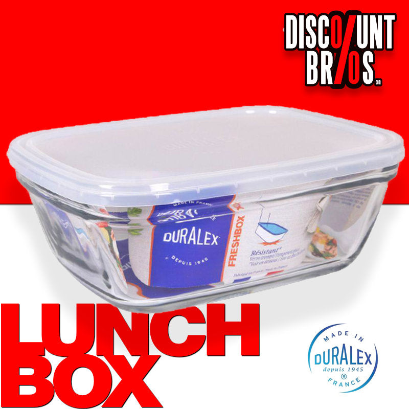 Duralex Freshbox rechteckige SCHÜSSEL mit DECKEL Vorratsdose Aufbewahrungsbox Lunchbox Frische Box 1,7l Transparent