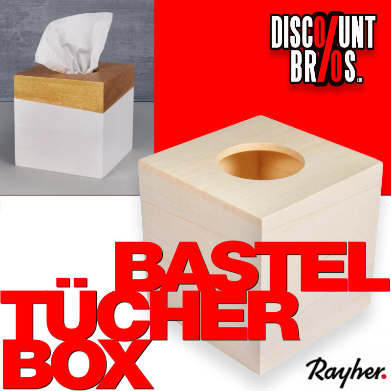 Tücherbox Tissues Box WÜRFEL KOSMETIKTÜCHERBOX aus unbehandeltem FSC-Holz zum dekorieren