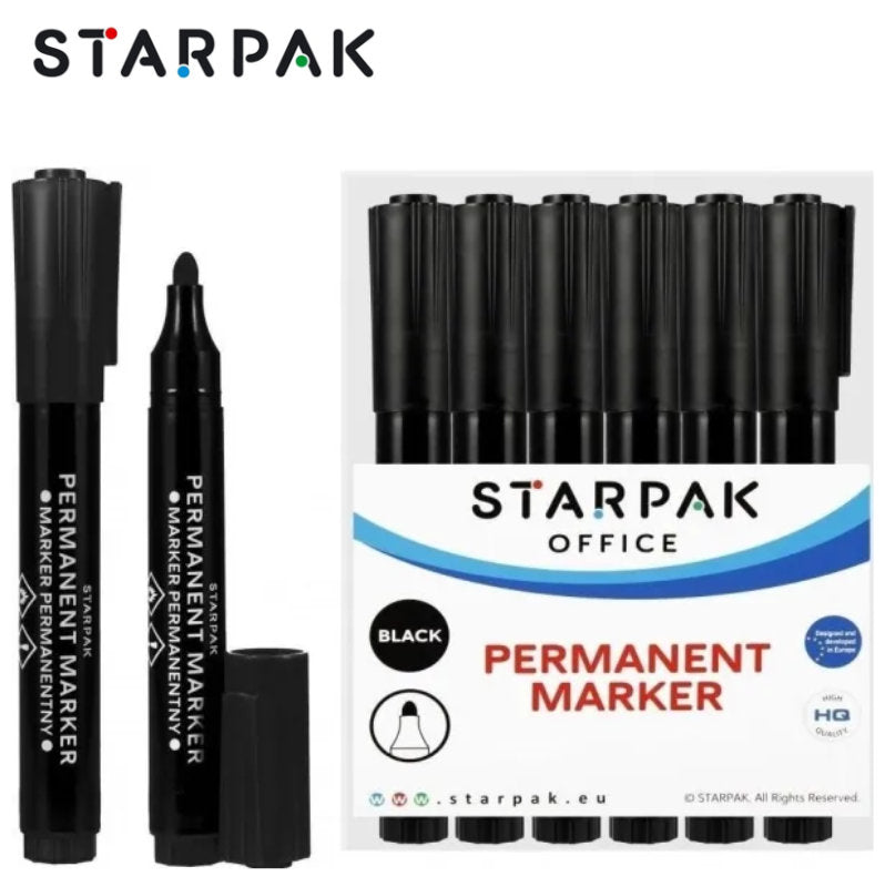 STARPAK wasserfester PERMANENT-MARKER Filzstift SCHWARZ