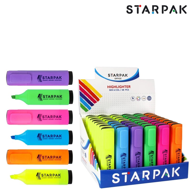 STARPAK TEXT-MARKER Filzstifte 6 FARBEN