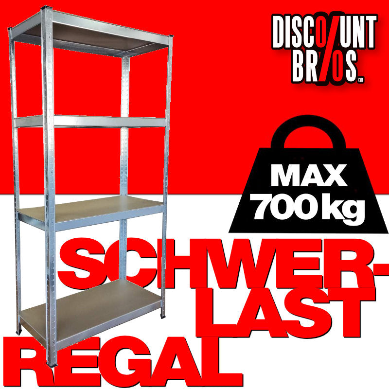 XS • 150 x 75 x 30 cm Lagerregal SCHWERLASTREGAL Steckregal Gestell Regal mit 4 Böden