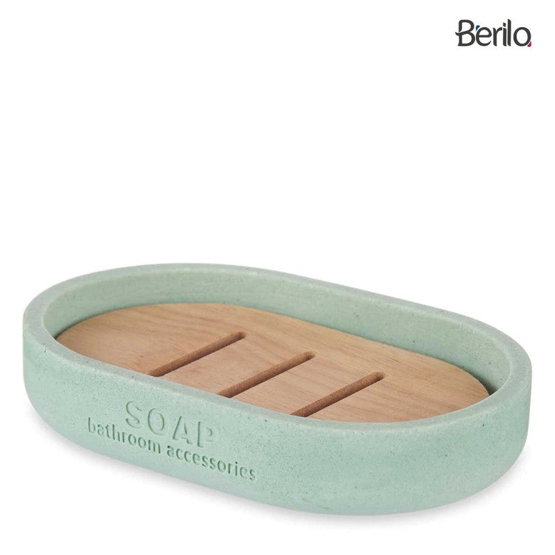 Seifenablage SEIFENSCHALE mit Bambuseinlage und Bambusharz MINT oder SCHWARZ