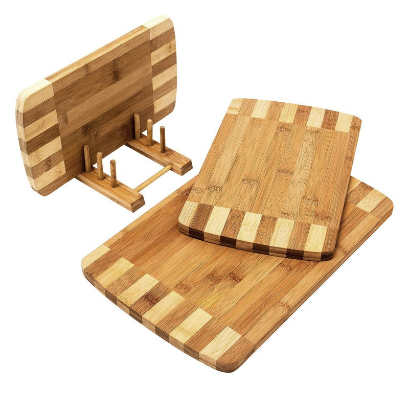 3er-SET Bambus-Holz Küchenbretter SCHNEIDEBRETTER Tranchierbretter