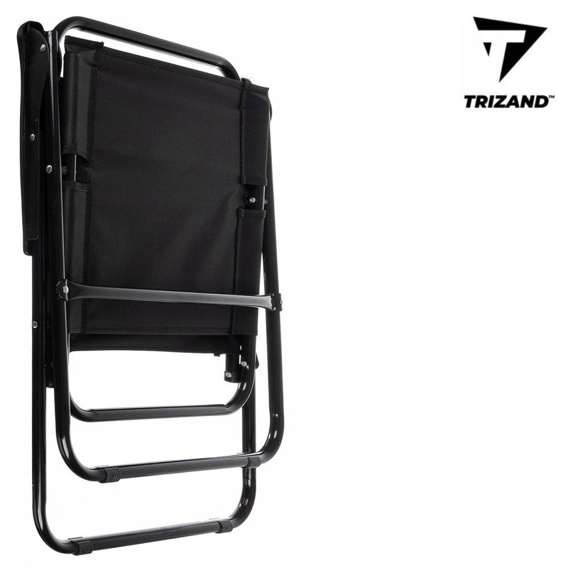 Trizand Angelstuhl klappbar CAMPINGSTUHL mit 150kg Tragkraft SCHWARZ