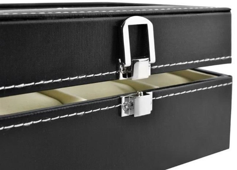 Edle UHRENBOX Schaukasten Uhrenvitrine für 3 Uhren