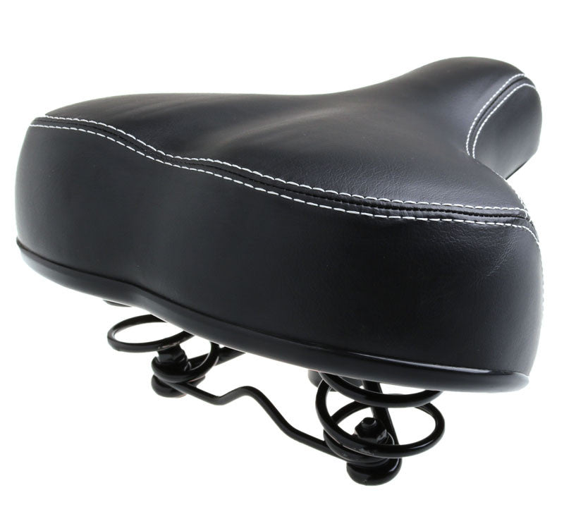 Komfort VELO SATTEL Fahrradsattel Velosattel mit Doppelfeder SCHWARZ