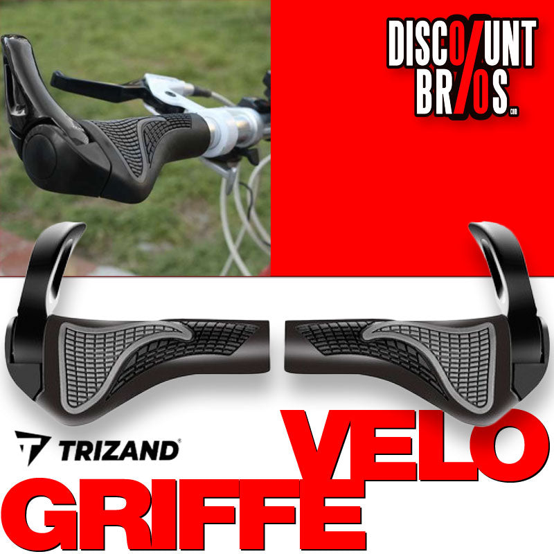 Velo Fahrrad LENKERGRIFFE mit Hörner SCHWARZ von TRIZAND