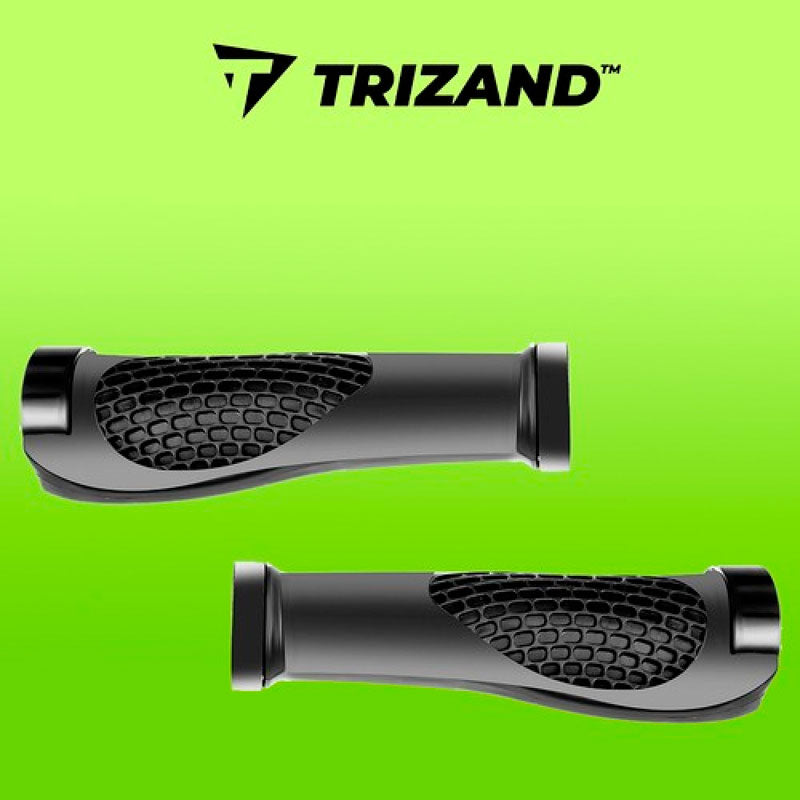 Velo Fahrrad LENKERGRIFFE Gummi + Alu SCHWARZ von TRIZAND