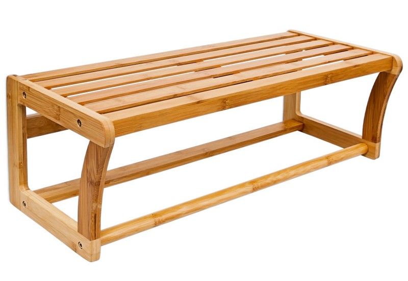 Bambus BADREGAL Wandregal mit Handtuchhalter