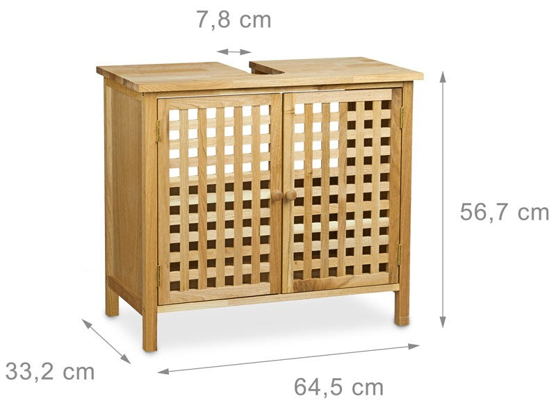 Waschbeckenunterschrank UNTERSCHRANK Waschbeckenschrank aus Walnuss