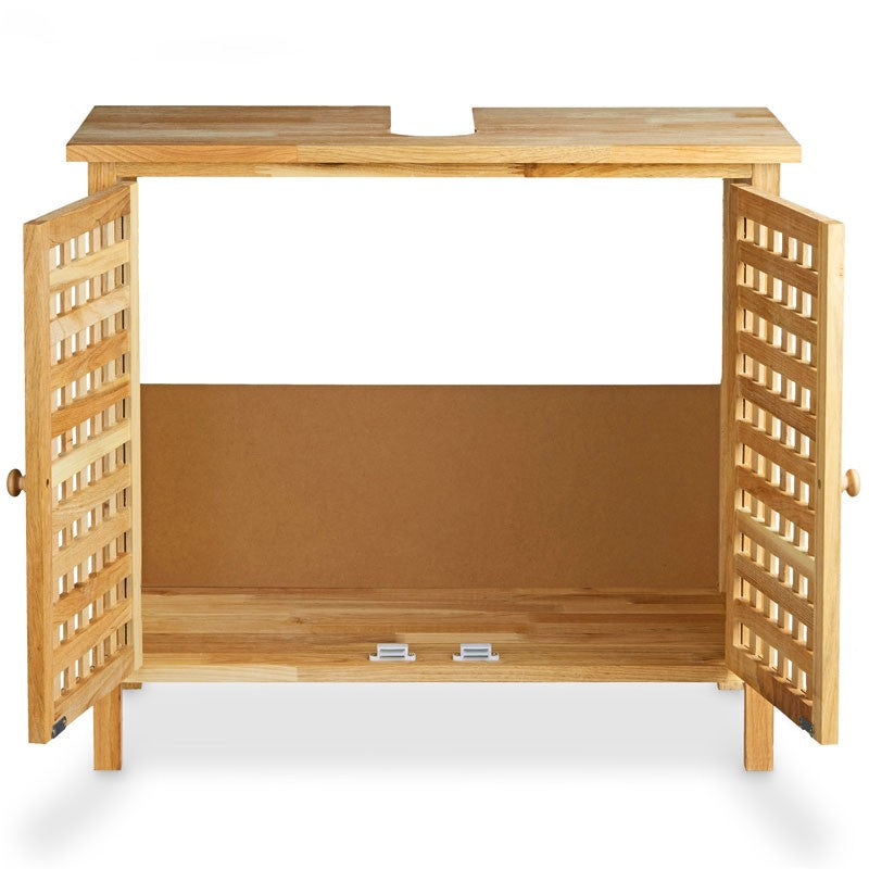 Waschbeckenunterschrank UNTERSCHRANK Waschbeckenschrank aus Walnuss