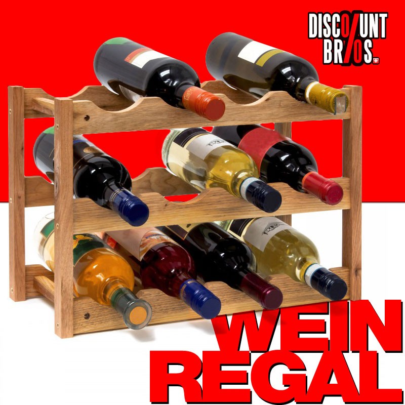 Weinflaschenhalter WEINREGAL klein Walnuss