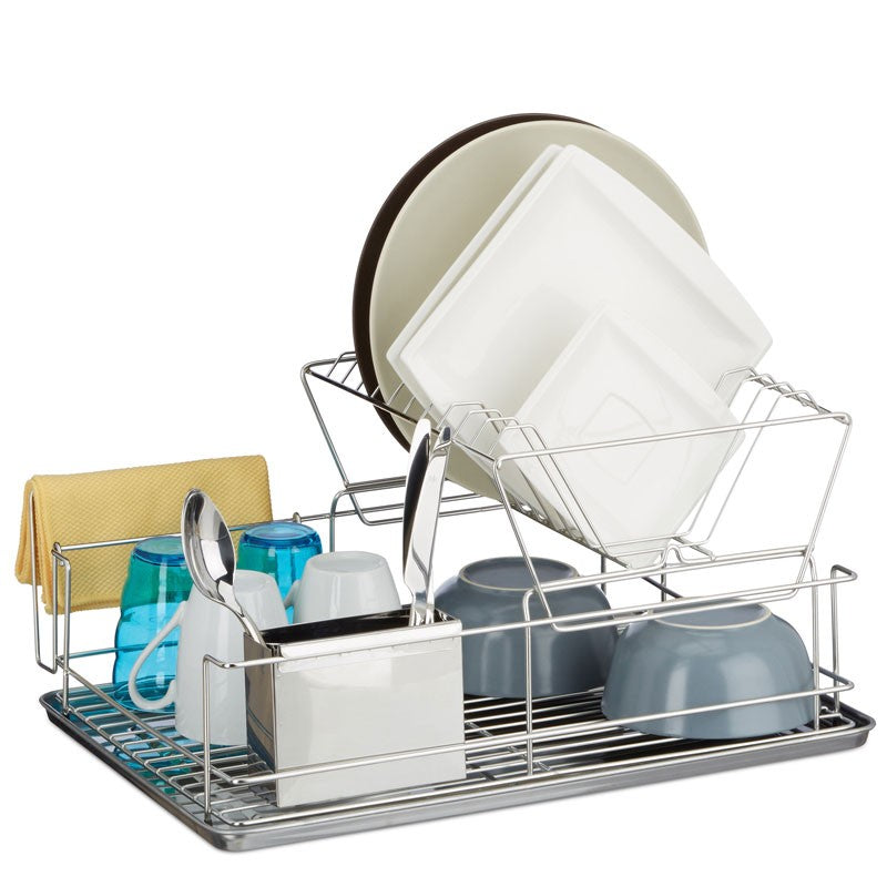 Abtropfgestell GESCHIRR-ABTROPFGITTER mit Besteckhalter 48×32cm