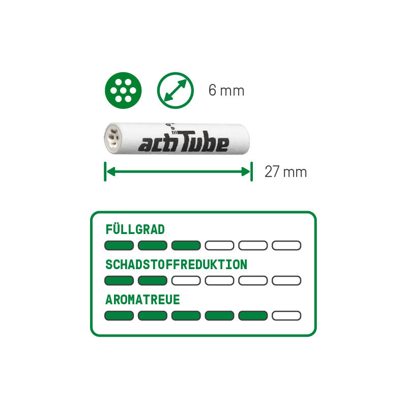 50 Stk. TUNE ActiTube Aktivkohlefilter 6mm EXTRA-SLIM