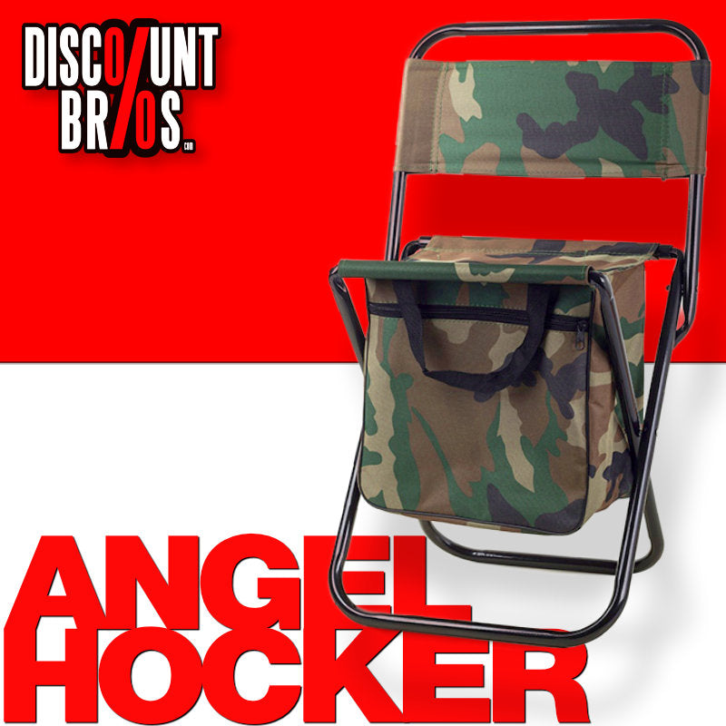Kleiner Angelstuhl KLAPP HOCKER Klappstuhl Falthocker Campinghocker Campingstuhl TARNFARBEN