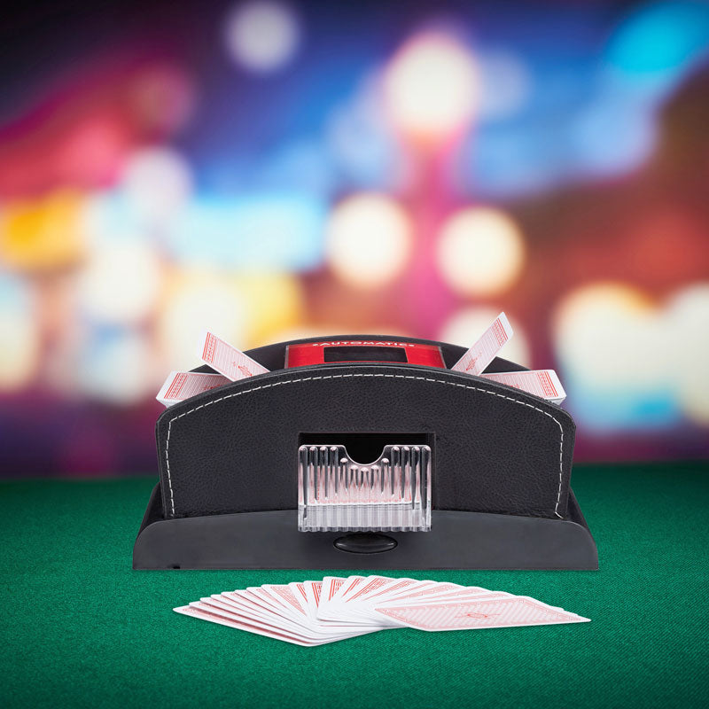 Automatischer KARTENMISCHER Kartenmischmaschine Lederdesign