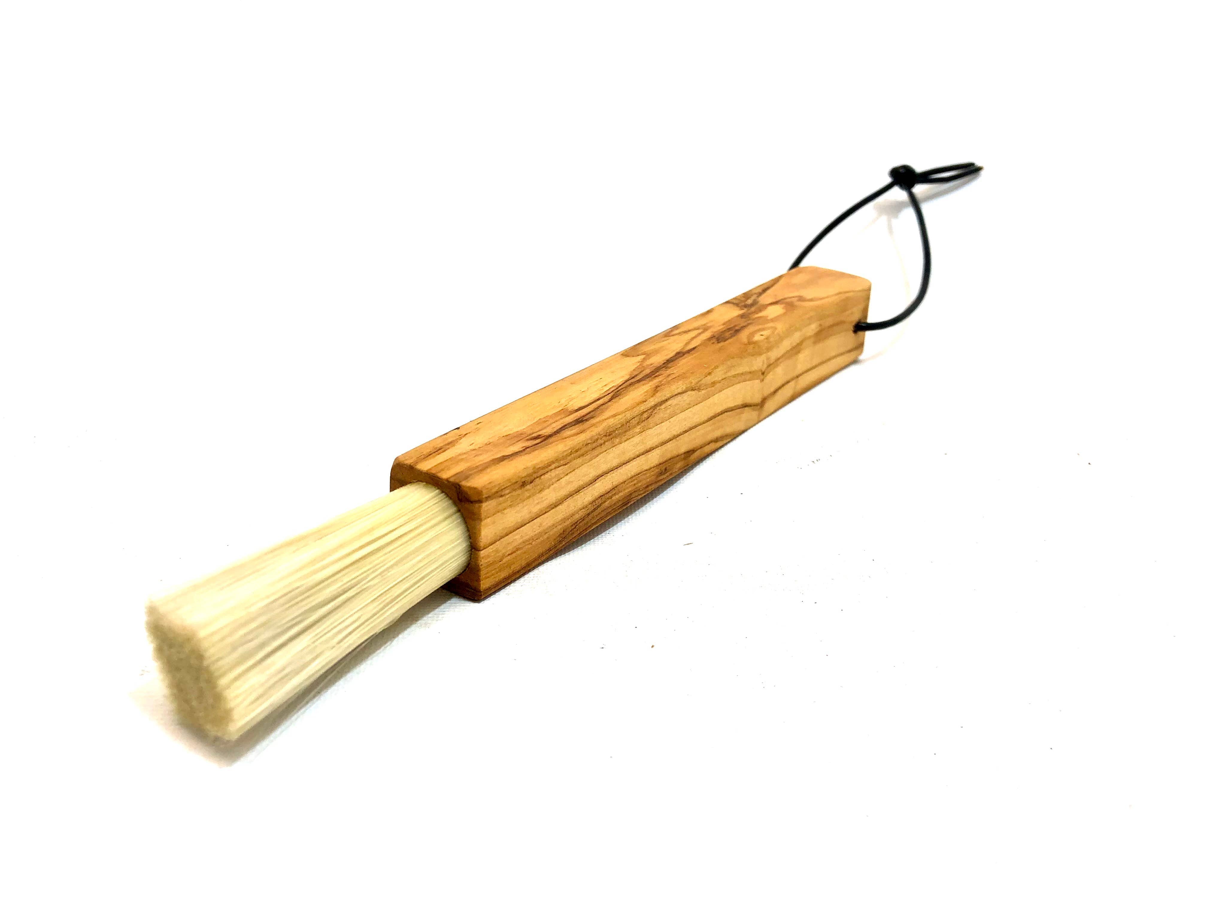 olivenholz-erleben | Reinigungspinsel für Espresso Siebträger aus Olivenholz | gefertigt in Deutschland