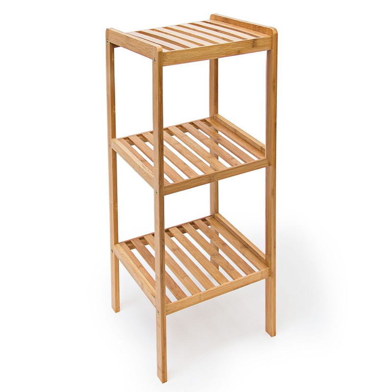Bambus BADREGAL mit 3 Ablageflächen