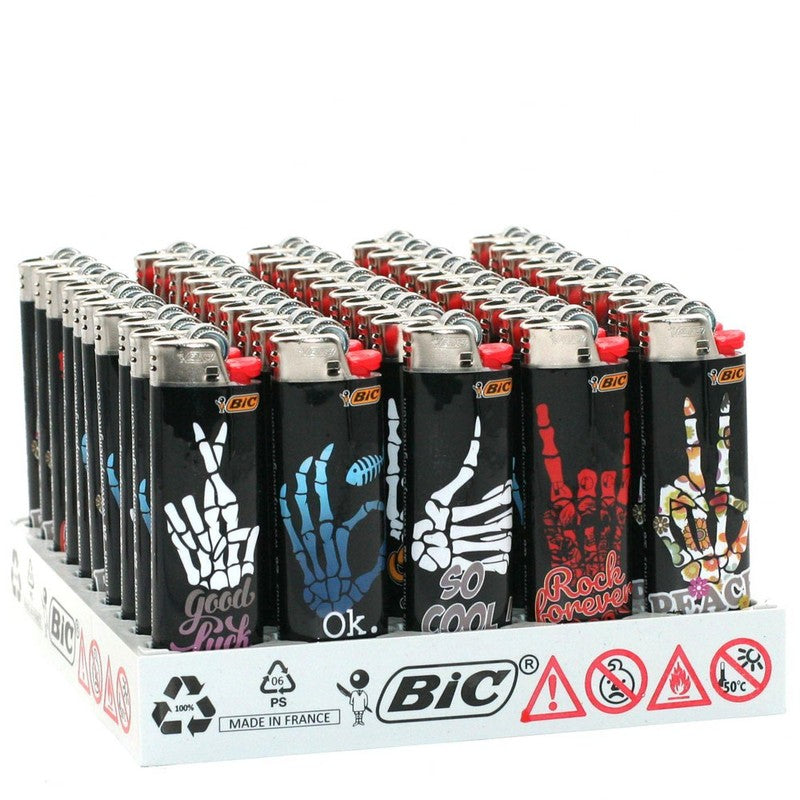 BIC® Einwegfeuerzeug MAXI FEUERZEUG Skull Hand