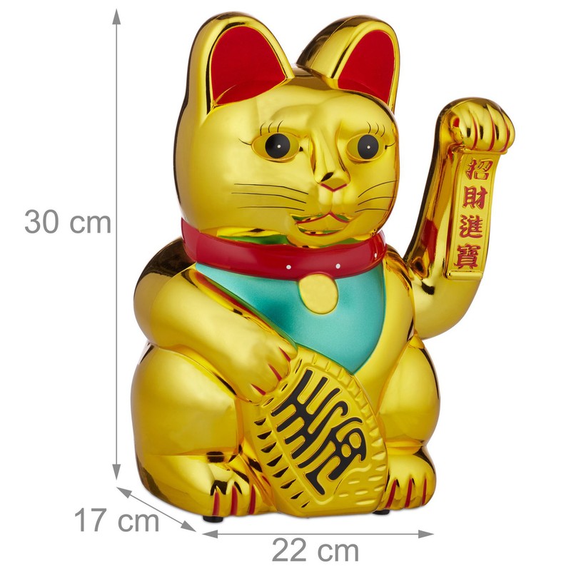 Maneki Neko XL GLÜCKS-KATZE Winkekatze 30cm