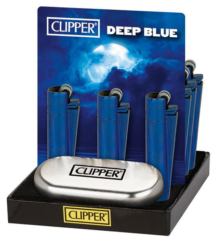 Clipper® METALL FEUERZEUG Mehrwegfeuerzeug DEEP BLUE