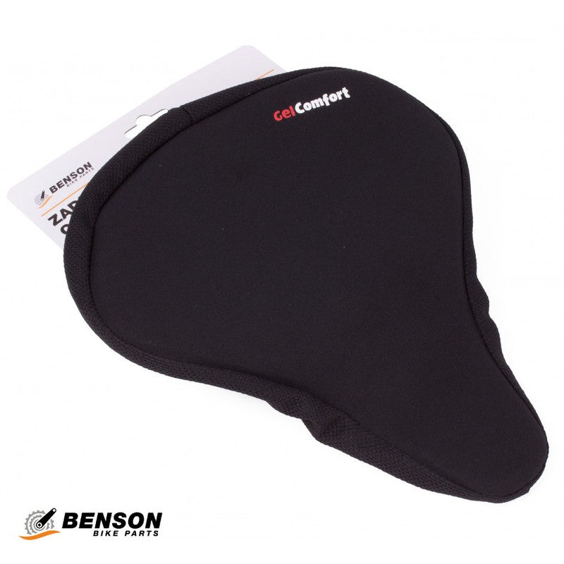 EXTRABREITER Velo Fahrrad GEL SATTELBEZUG Polsterbezug für Damen Fahrradsattel 2 SCHWARZ