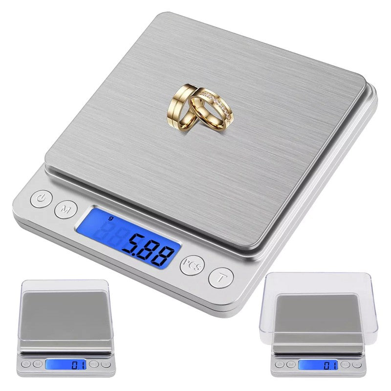 Digitale FEINWAAGE Briefwaage Zählwaage Präzisionswaage Waage bis 500g Präzision 0.01g