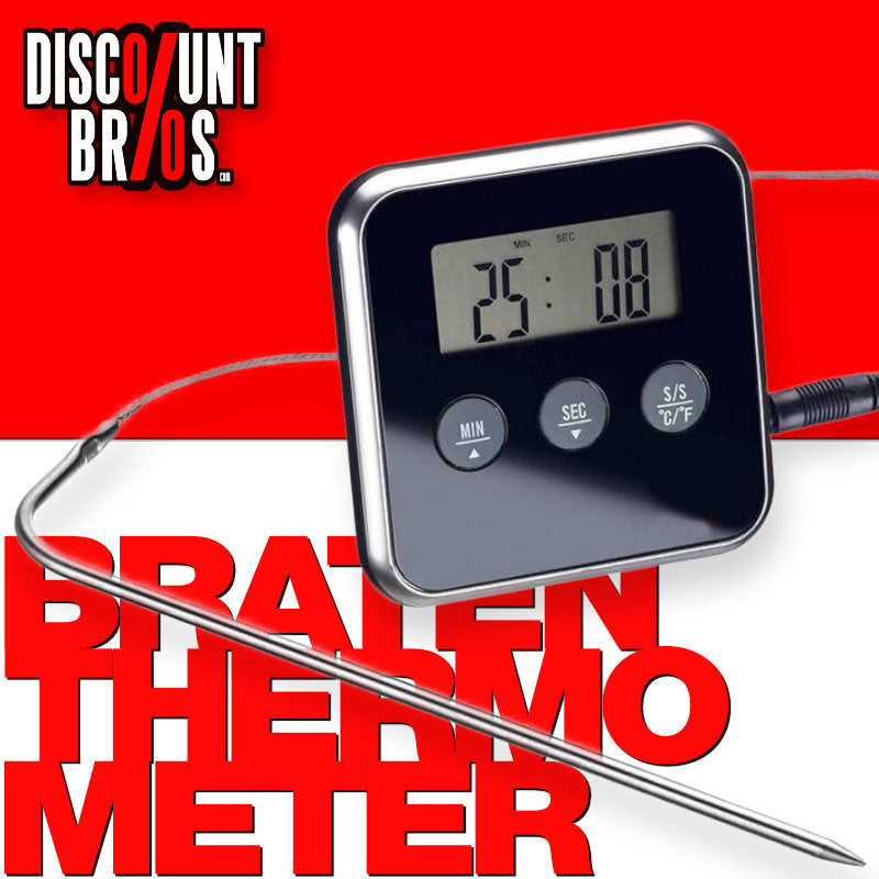 Digitales BRATEN-THERMOMETER Backofen- Grill- Fleisch- Thermometer