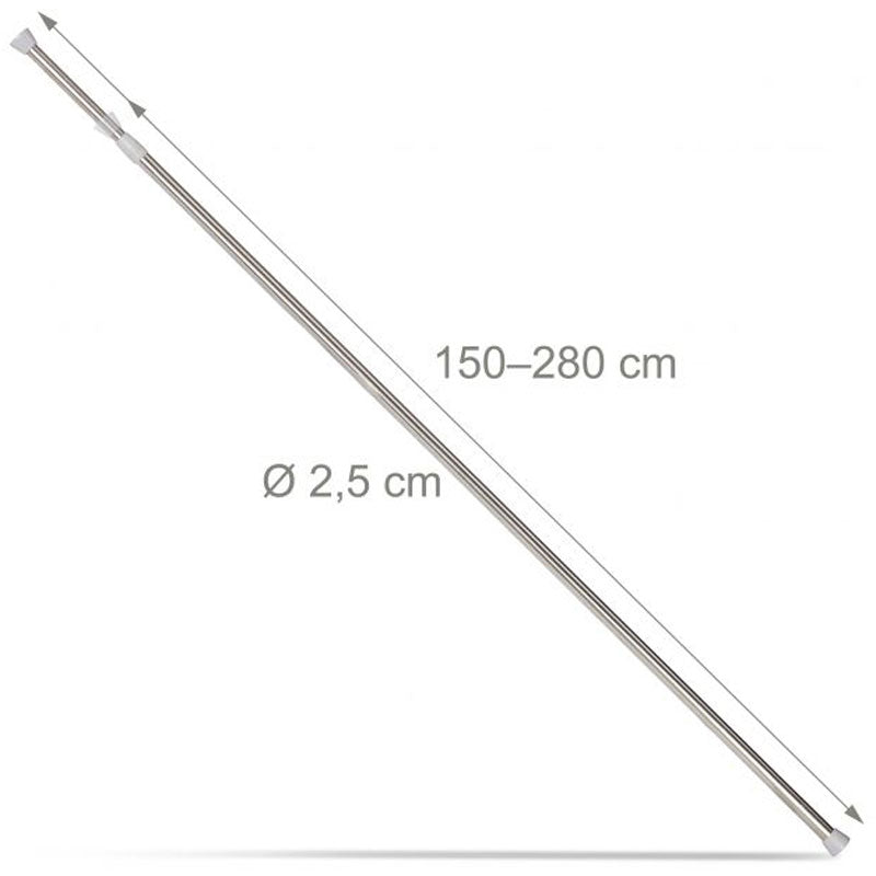 Teleskop Duschstange DUSCHVORHANGSTANGE Vorhangstange Teleskopstange Kleiderstange aus Edelstahl 150-280cm