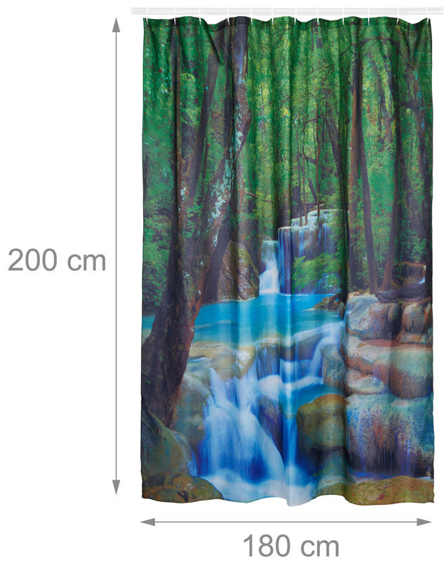 DUSCHVORHANG Wasserfall 200×180cm