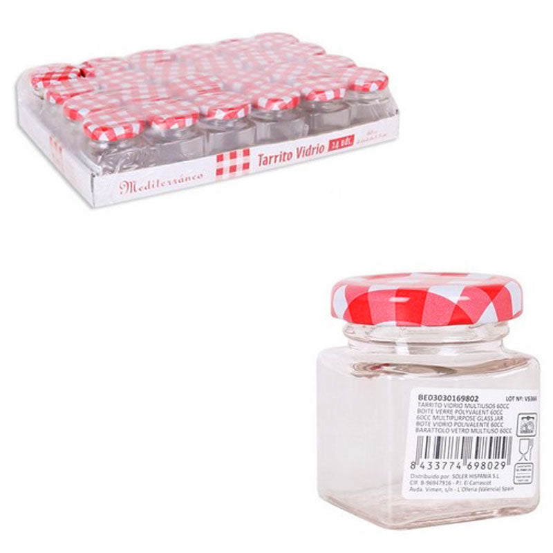 10er-Set 60ml EINMACHGLÄSER Einmachglas Konfitürenglas GLAS WÜRFEL ECKIG