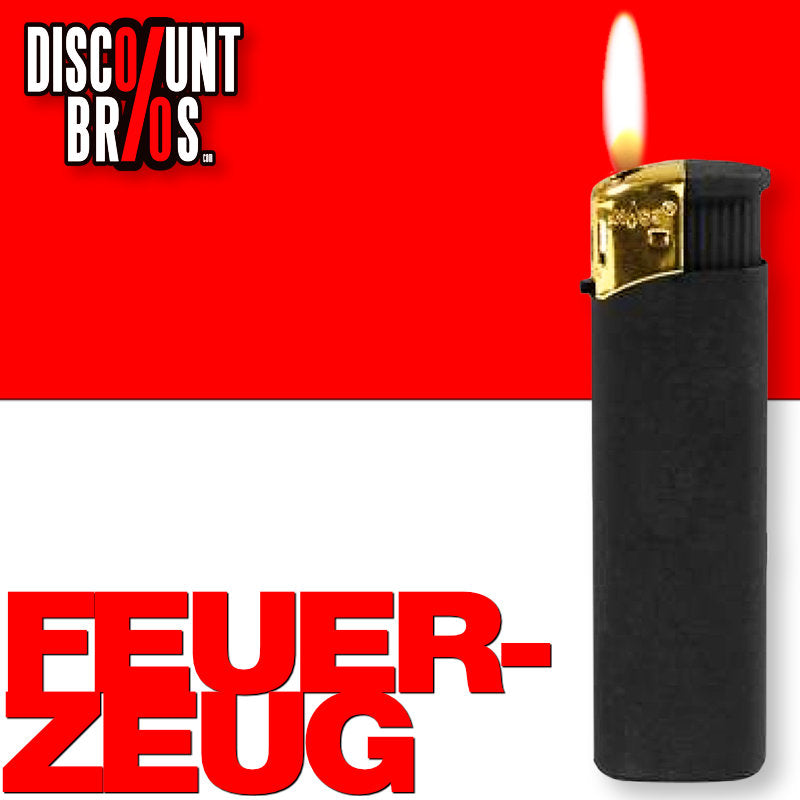Elektronik FEUERZEUG Mattschwarz + Gold oder + Schwarz nachfüllbar