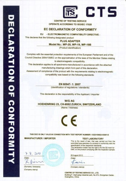 140 Stk. Permanent Fix-Adapter Stecker SCHUKO (Typ F CEE 7) zu Schweiz (T12) Fixadapter 3-polig teilisoliert