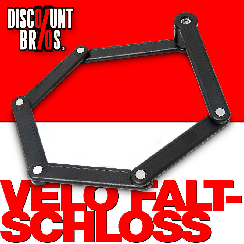 Veloschloss FALTSCHLOSS Fahrradschloss schwarz 85cm