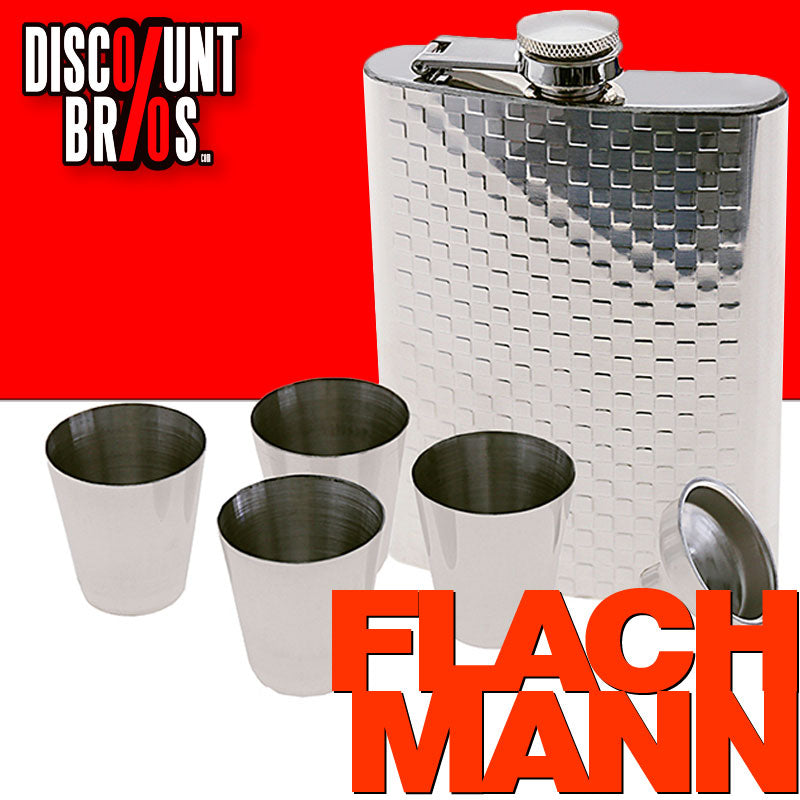 Geschenk-Set FLACHMANN 6-tlg. Chrom KARO 7oz