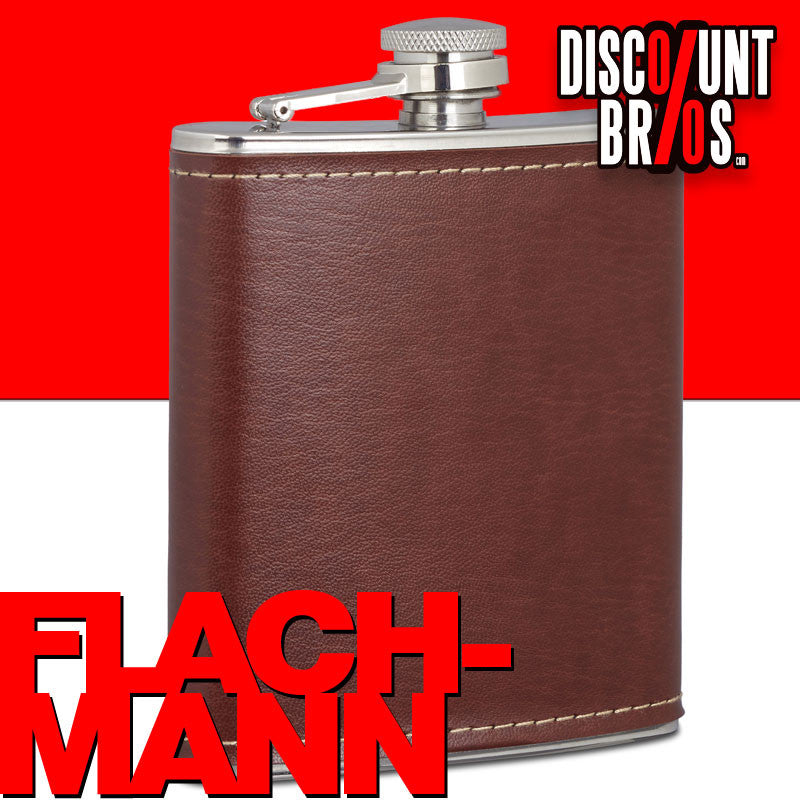 FLACHMANN aus Edelstahl mit Kunstleder 200ml