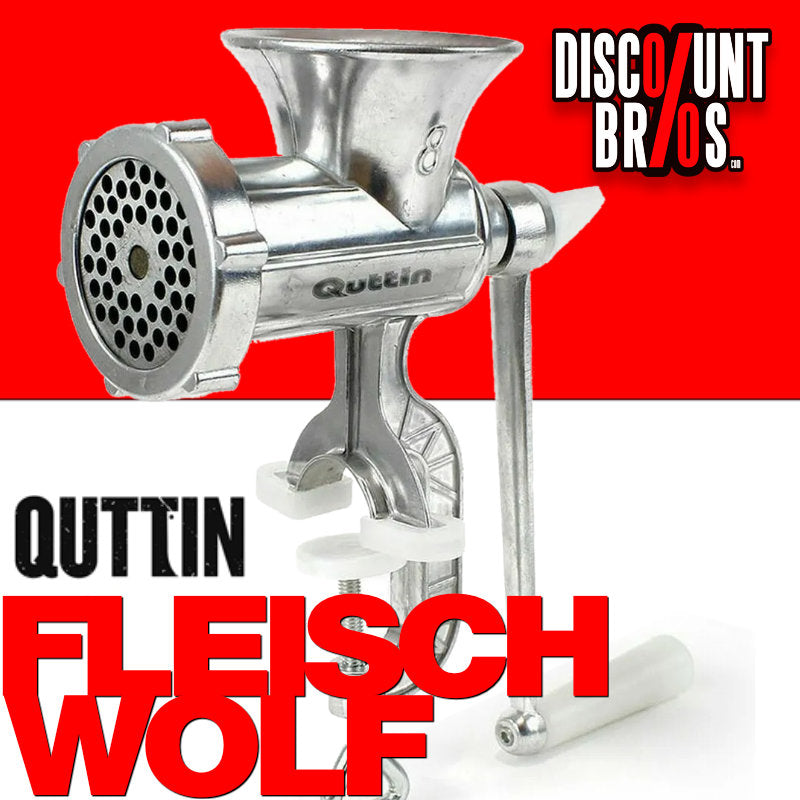 Grösse 8 FLEISCHWOLF 149849 aus Aluminium manuell und robust QUTTIN