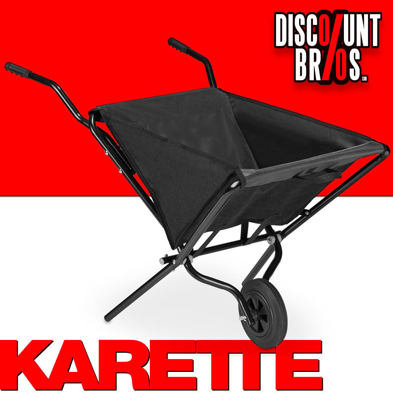 Garette KARRETTE Schubkarre faltbar SCHWARZ