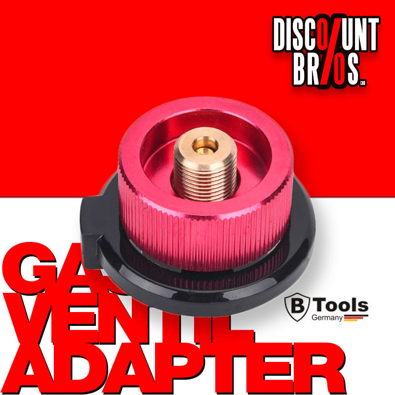 B-TOOLS Gaskartuschen VENTIL ADAPTER Bajonett- zu Schraubventil