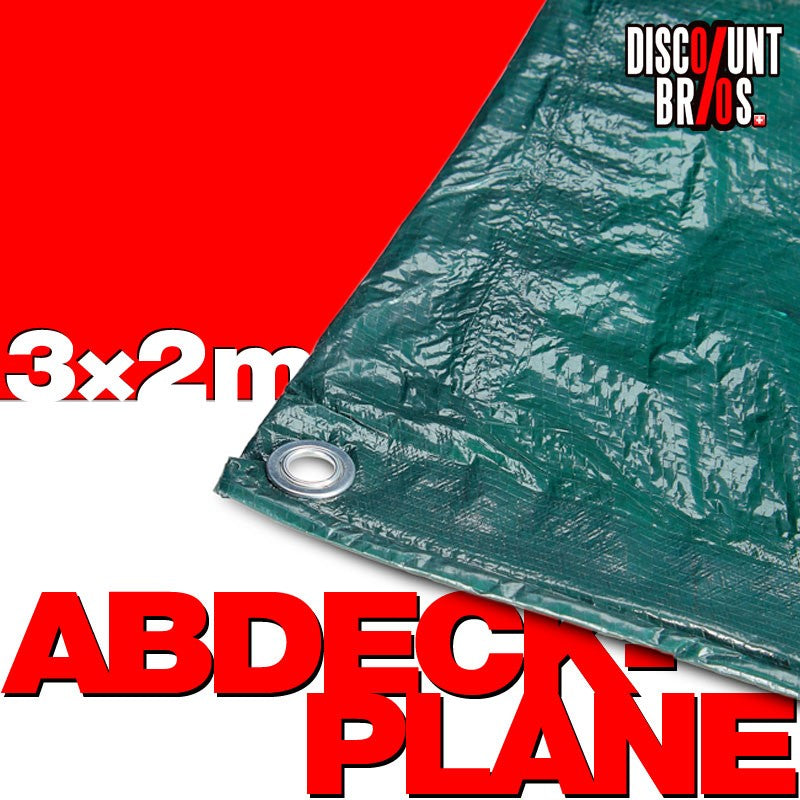 70g/m² Gewebeplane ABDECKPLANE Blache Plane mit Ösen GRÜN 3×2m