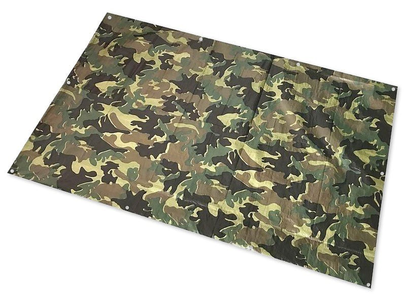80g/m² Gewebeplane ABDECKPLANE Blache Plane mit Ösen Armee TARNFARBE ca. 5×4m
