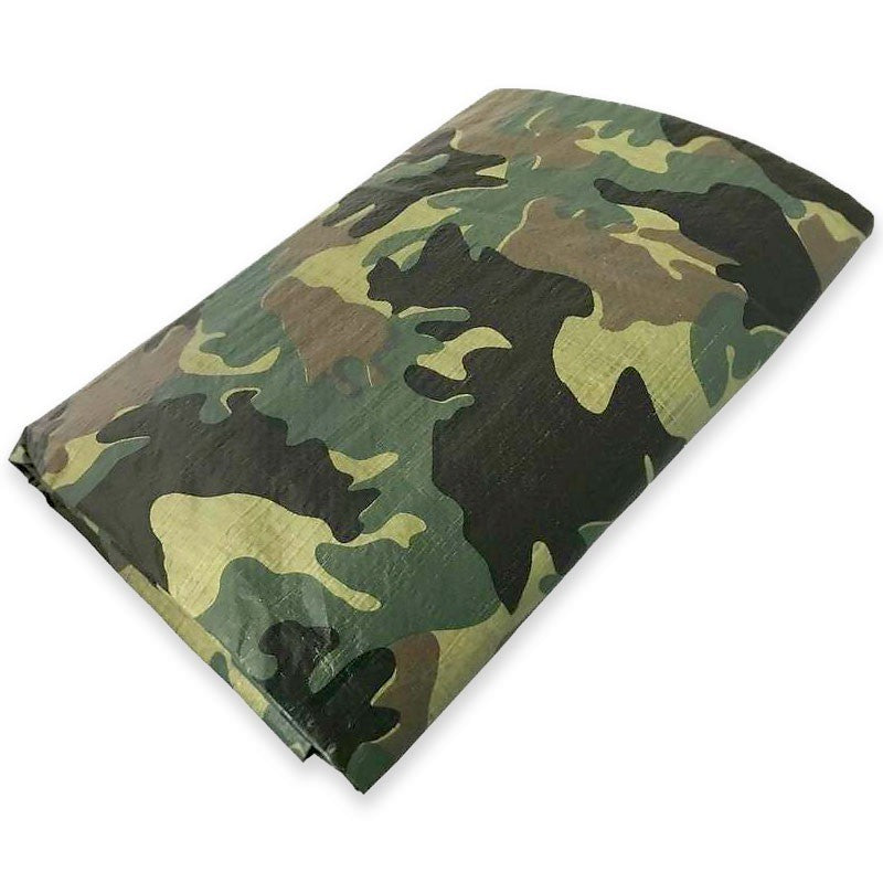 80g/m² Gewebeplane ABDECKPLANE Blache Plane mit Ösen Armee TARNFARBE ca. 4×3m